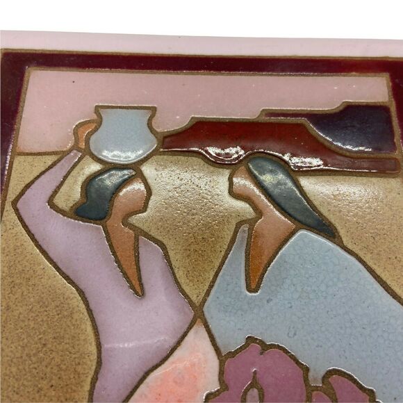 Maidens W/ Mesa Southwestern Style Decorative Tile Trivet Vintage 80s Arius - Picture 3 of 14